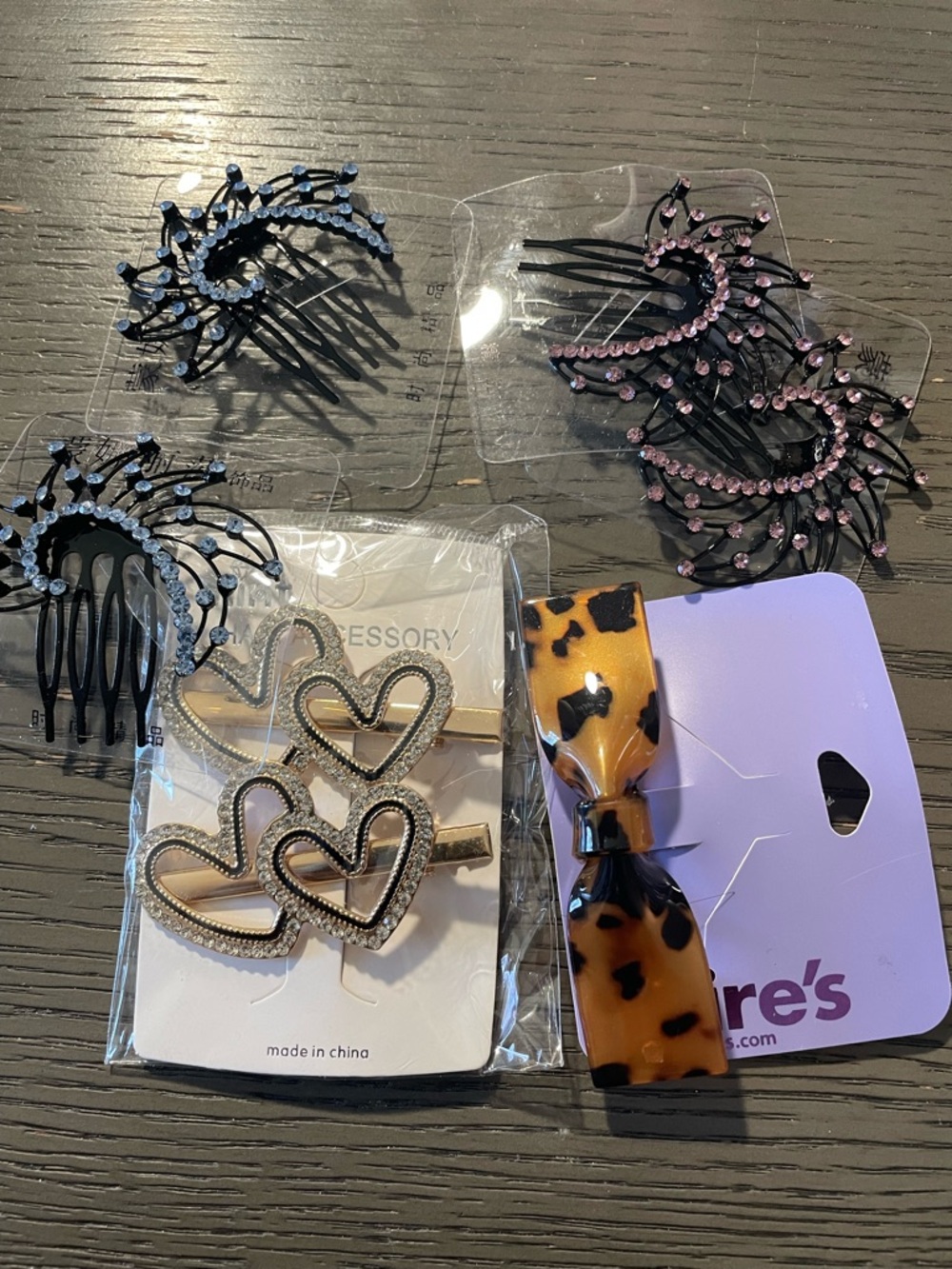Claire's Purple, Pink, Blue & Tortoiseshell Kids Hair Clip Set